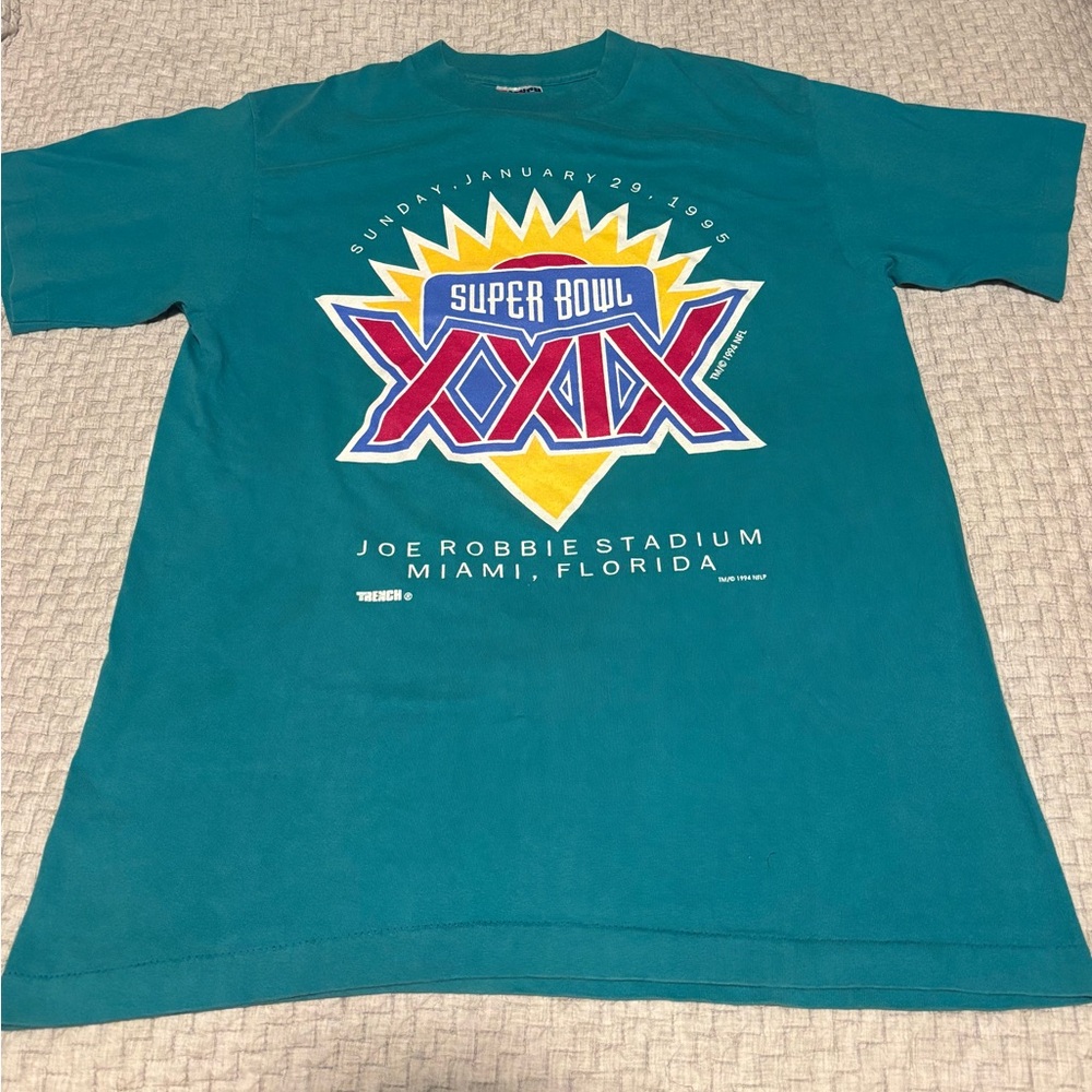 Vintage 1995 Super Bowl XXIX Single Stitch Perfect Condition T-Shirt Size L